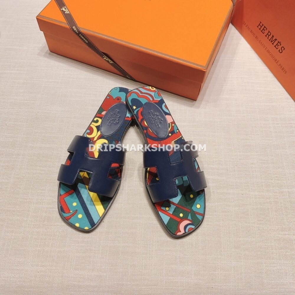 Sandalias Hermes - Oran estampado «Faubourg Rainbow»
