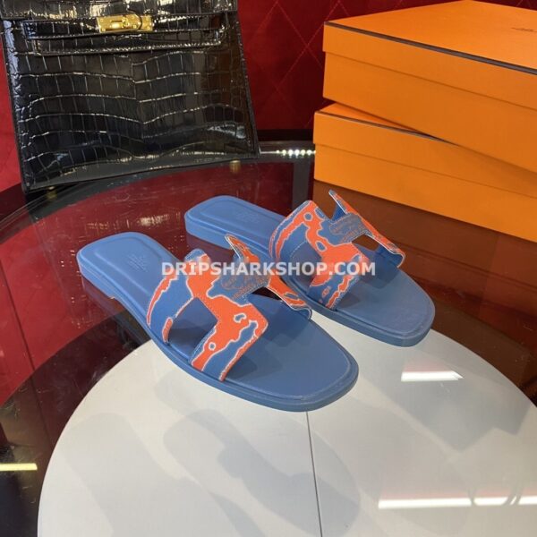 Sandalias Hermes - Oran Azul y naranja