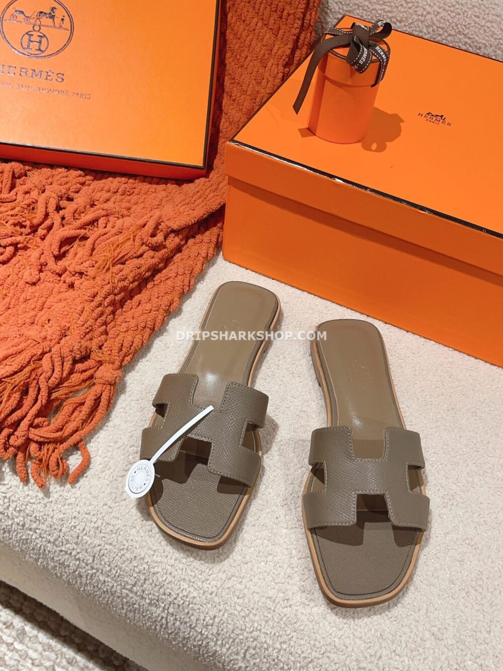 Sandalias Hermes - Oran Gris pardo
