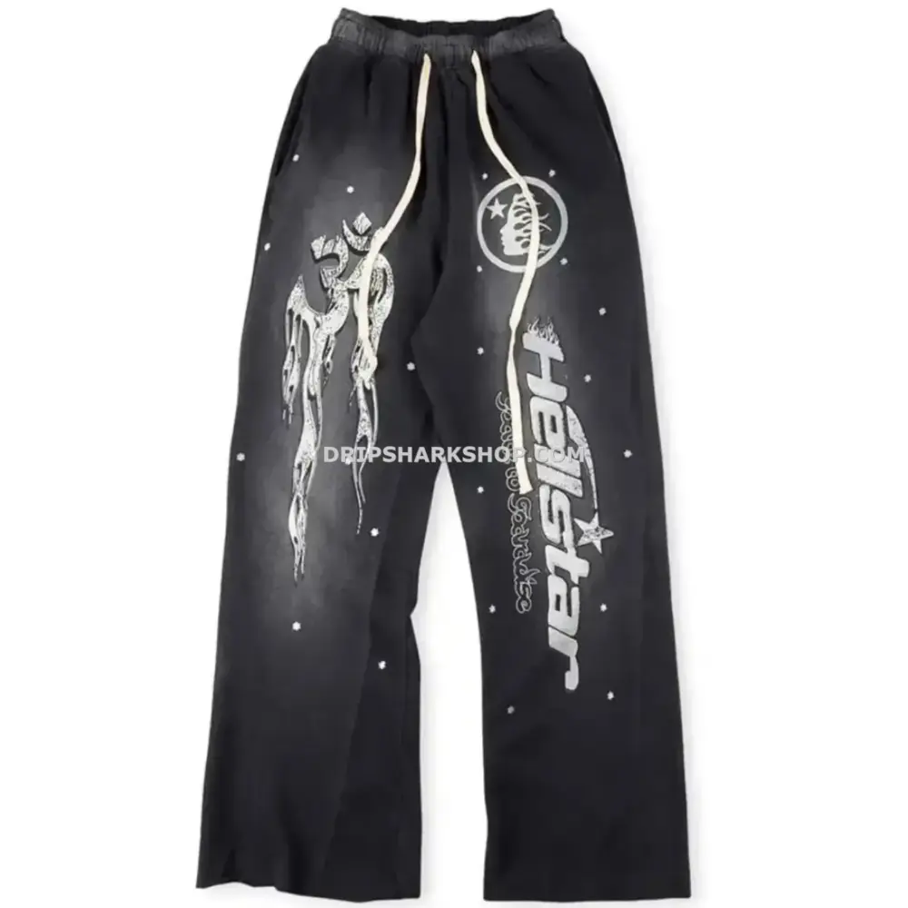 Hellstar-Racer-Sweatpants-Vintage-Black-1 PANTS HELLSTAR