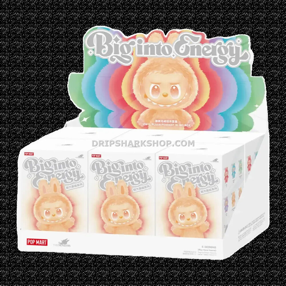 86565198 POP MART THE MONSTERS LABUBU BIG INTO ENERGIY SERIES VINYL PLUSH PENDANT SEALED CASE (6 BLIND BOX)